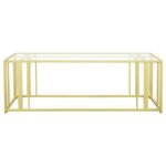 ADRI 2-PIECE COFFEE AND END TABLE SET MATTE BRASS - Image 7