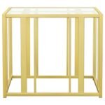 ADRI 3-PIECE COFFEE AND END TABLE SET MATTE BRASS - Image 4