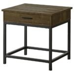 BYERS 2-PIECE LIFT TOP COFFEE AND END TABLE SET BROWN OAK - Image 3