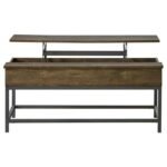 BYERS ENGINEERED WOOD LIFT TOP COFFEE TABLE BROWN OAK