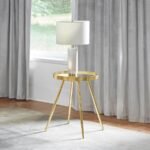 KAELYN ROUND MIRROR TOP END SIDE TABLE GOLD - Image 2