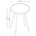 KAELYN ROUND MIRROR TOP END SIDE TABLE GOLD - Image 3