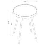 KAELYN 3-PIECE ROUND COFFEE AND END TABLE SET GOLD - Image 5