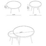 KAELYN 3-PIECE ROUND COFFEE AND END TABLE SET GOLD - Image 6