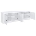 LAUGHLIN 3-PIECE ENTERTAINMENT CENTER TV STAND WHITE - Image 5