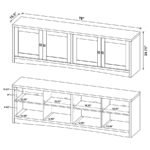 LAUGHLIN 3-PIECE ENTERTAINMENT CENTER TV STAND WHITE - Image 17