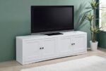 LAUGHLIN 4-DOOR ENGINEERED WOOD 78-INCH TV STAND WHITE - Image 2