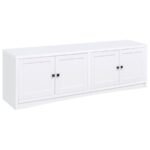 LAUGHLIN 4-DOOR ENGINEERED WOOD 78-INCH TV STAND WHITE