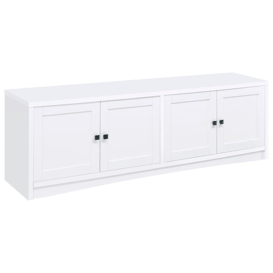 724113_02x900.jpg LAUGHLIN 4-DOOR ENGINEERED WOOD 78-INCH TV STAND WHITE - Image 1