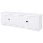 LAUGHLIN 4-DOOR ENGINEERED WOOD 78-INCH TV STAND WHITE - Image 5