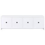 LAUGHLIN 4-DOOR ENGINEERED WOOD 78-INCH TV STAND WHITE - Image 8