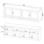 LAUGHLIN 4-DOOR ENGINEERED WOOD 78-INCH TV STAND WHITE - Image 11
