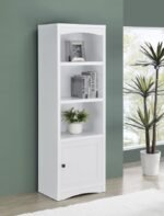 LAUGHLIN 3-SHELF ENGINEERED WOOD MEDIA TOWER WHITE - Image 2