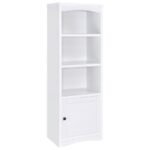 LAUGHLIN 3-SHELF ENGINEERED WOOD MEDIA TOWER WHITE