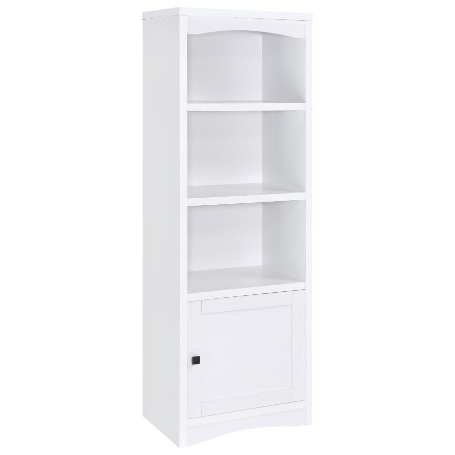 724114_02x900.jpg LAUGHLIN 3-SHELF ENGINEERED WOOD MEDIA TOWER WHITE - Image 1