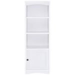 LAUGHLIN 3-SHELF ENGINEERED WOOD MEDIA TOWER WHITE - Image 4