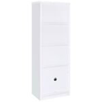 LAUGHLIN 3-SHELF ENGINEERED WOOD MEDIA TOWER WHITE - Image 7