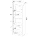 LAUGHLIN 3-SHELF ENGINEERED WOOD MEDIA TOWER WHITE - Image 11