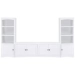LAUGHLIN 3-SHELF ENGINEERED WOOD MEDIA TOWER WHITE - Image 12