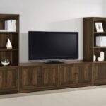 LAUGHLIN 3-PIECE ENTERTAINMENT CENTER TV STAND DARK PINE