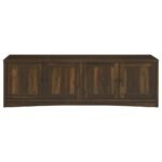 LAUGHLIN 4-DOOR ENGINEERED WOOD 78-INCH TV STAND DARK PINE - Image 4
