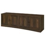 LAUGHLIN 4-DOOR ENGINEERED WOOD 78-INCH TV STAND DARK PINE - Image 5