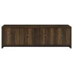 LAUGHLIN 4-DOOR ENGINEERED WOOD 78-INCH TV STAND DARK PINE - Image 7