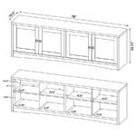 LAUGHLIN 4-DOOR ENGINEERED WOOD 78-INCH TV STAND DARK PINE - Image 10
