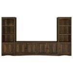 LAUGHLIN 4-DOOR ENGINEERED WOOD 78-INCH TV STAND DARK PINE - Image 11