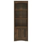 LAUGHLIN 3-SHELF ENGINEERED WOOD MEDIA TOWER DARK PINE - Image 4