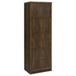 LAUGHLIN 3-SHELF ENGINEERED WOOD MEDIA TOWER DARK PINE - Image 7