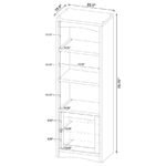 LAUGHLIN 3-SHELF ENGINEERED WOOD MEDIA TOWER DARK PINE - Image 11