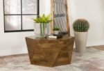 ZALIKA HEXAGONAL SOLID MANGO WOOD COFFEE TABLE NATURAL - Image 2