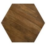 ZALIKA HEXAGONAL SOLID MANGO WOOD COFFEE TABLE NATURAL - Image 3