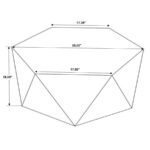 ZALIKA HEXAGONAL SOLID MANGO WOOD COFFEE TABLE NATURAL - Image 5