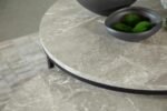 LAINEY 2-PIECE ROUND FAUX MARBLE NESTING COFFEE TABLE GREY - Image 3