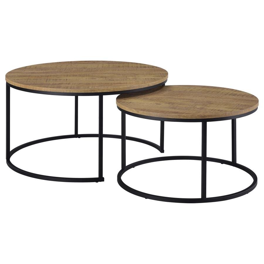 736030_02x900.jpg LAINEY 2-PIECE ROUND NESTING COFFEE TABLE MANGO - Image 1