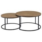 LAINEY 2-PIECE ROUND NESTING COFFEE TABLE MANGO - Image 5