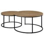 LAINEY 2-PIECE ROUND NESTING COFFEE TABLE MANGO - Image 6