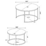LAINEY 2-PIECE ROUND NESTING COFFEE TABLE MANGO - Image 11
