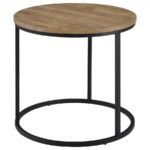 LAINEY ROUND OCCASIONAL SIDE END TABLE MANGO - Image 4