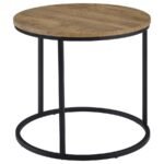 LAINEY ROUND OCCASIONAL SIDE END TABLE MANGO - Image 6
