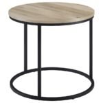LAINEY ROUND OCCASIONAL SIDE END TABLE DISTRESSED PINE - Image 6