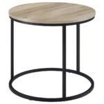 LAINEY ROUND OCCASIONAL SIDE END TABLE DISTRESSED PINE - Image 7