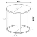 LAINEY ROUND OCCASIONAL SIDE END TABLE DISTRESSED PINE - Image 10