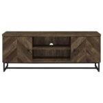MYLES 2-DOOR ENGINEERED WOOD 60-INCH TV STAND RUSTIC OAK - Image 4