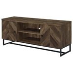 MYLES 2-DOOR ENGINEERED WOOD 60-INCH TV STAND RUSTIC OAK - Image 5