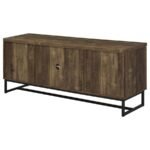 MYLES 2-DOOR ENGINEERED WOOD 60-INCH TV STAND RUSTIC OAK - Image 8