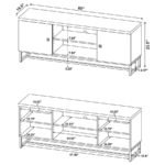 MYLES 2-DOOR ENGINEERED WOOD 60-INCH TV STAND RUSTIC OAK - Image 13