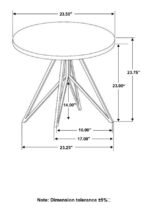 HADI ROUND SMARTTOP SIDE END TABLE CEMENT AND GUNMETAL - Image 6